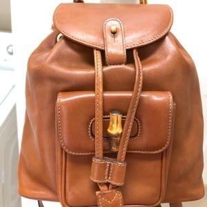 Gucci Golden Caramel Leather Vintage Backpack